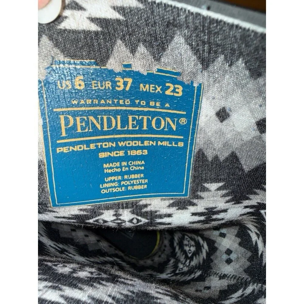 Pendelton Tall Classic Rubber Rain Boots With Buckle Womens Sz 6 Good Condition